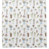 Ice Cream Sundae Collage Douchegordijn (Voorkant)