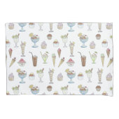 Ice Cream Sundae Collage Kussensloop (Voorkant-Links)