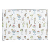 Ice Cream Sundae Collage Kussensloop (Voorkant-Rechts)