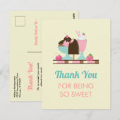 Ice Cream Sundae Delicious Treats Party Dank u Briefkaart (Voorkant / Achterkant)