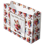 Ice Cream Sundae Gepersonaliseerde Verjaardag Groot Cadeauzakje (Voorkant Gekanteld)