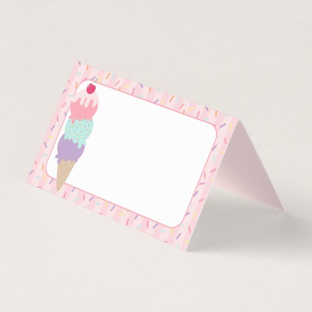 Ice Cream Sundae Heres de Scoop Place-kaarten Kaart (Voorkant)