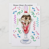 Ice Cream Sundae Kaart (Voorkant / Achterkant)