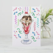 Ice Cream Sundae Kaart (Staand voorkant)