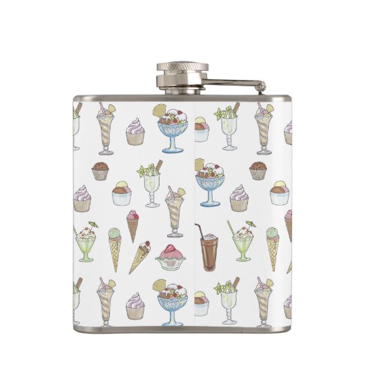 Ice Cream Sundae Pattern White Heupfles (Achterkant)