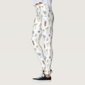 Ice Cream Sundae Pattern White Leggings (Links)