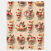 Ice cream sundae premium fleece deken (Voorkant)