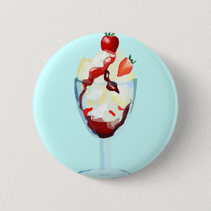 Ice Cream Sundae Ronde Button 5,7 Cm
