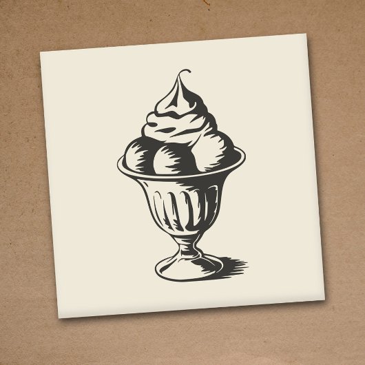  Ice Cream Sundae Rubberstempel