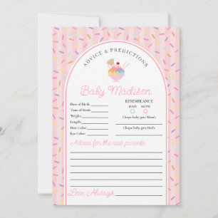 Ice Cream Sundae Sprinkled Advies voor Baby Kaart