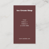 Ice Cream Sundae Visitekaartje (Achterkant)