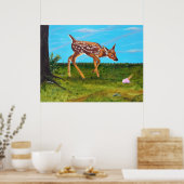 Ice Cream Surprise Deer Fine Art Poster (Keuken)