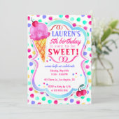 Ice Cream Sweet behandelt de uitnodiging van de Bi (Staand voorkant)