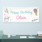 Ice Cream Sweet Celebrday Party Any Age Spandoek (Beurs)