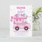 Ice Cream Sweet One Birthday Ice Cream Truck Uitno Kaart (Staand voorkant)