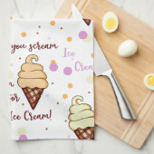 Ice Cream Theedoek (Quarter Fold)