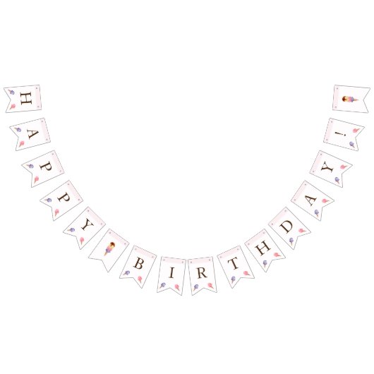 Ice Cream Theme Birthday Party Bunting Flags Vlaggetjes (Alle)