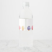 Ice Cream Theme Birthday Party Water Flacon Label Waterfles Etiket (Achterkant)
