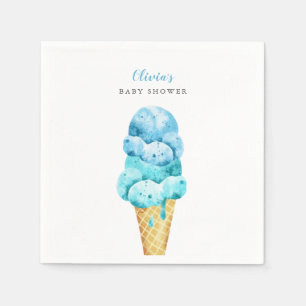 Ice Cream Theme Boy Baby shower Servet