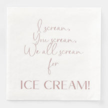 Ice Cream Theme Gast Handdoek Papier Servetten