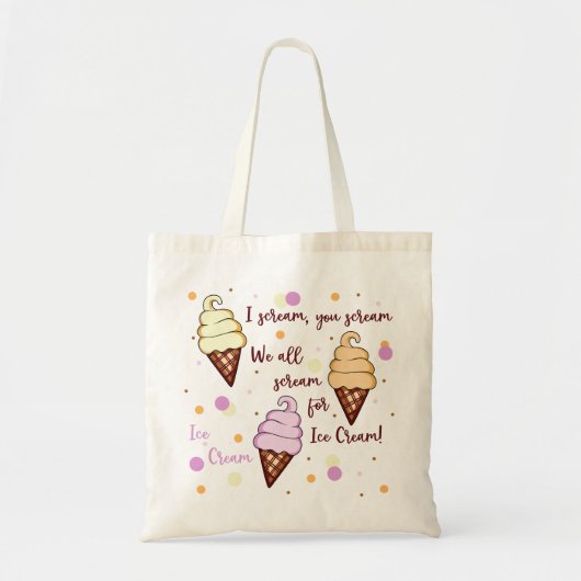 Ice Cream Tote Bag (Voorkant)