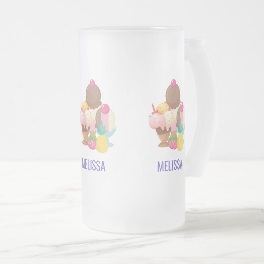 Ice Cream Trio Neopolitan Flavis-nr. Matglas Bierpul (Voorkant rechts)