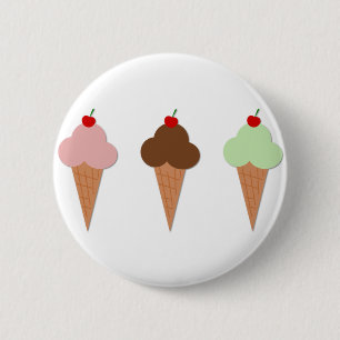 Ice Cream Trio Ronde Button 5,7 Cm