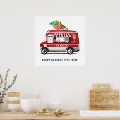 Ice Cream Truck, aangepast poster (Keuken)