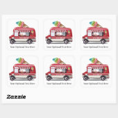Ice Cream Truck aangepaste tekst stickers (Vel)