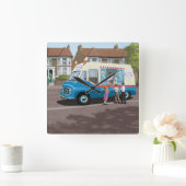 Ice Cream Truck Clock Vierkante Klok (Huis)