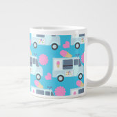 Ice Cream Truck Cute Fun Pattern Art Jumbo Beker (Rechts)