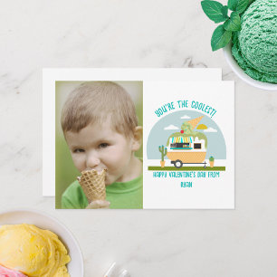 Ice Cream Truck Foto Groene Klaslokaal Valentijn Kaart
