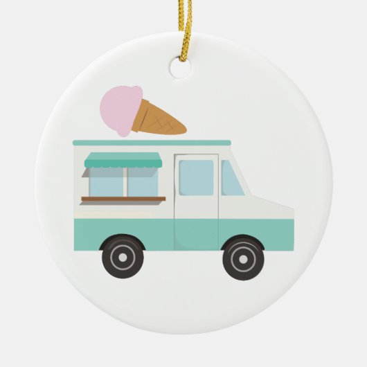 Ice Cream Truck Keramisch Ornament (Voorkant)
