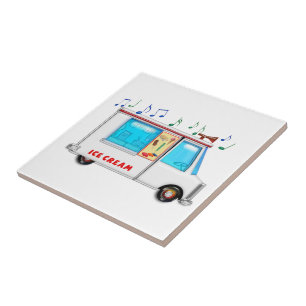 Ice Cream Truck met Muziek Tegeltje