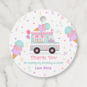 Ice Cream Two Sweet 2de verjaardag Gift Bedankjes Labels