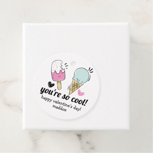 Ice Cream Valentijn Bedankjes Labels (In situ)