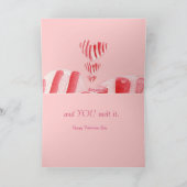 Ice Cream Valentijn Hearts Kaart (Binnen)