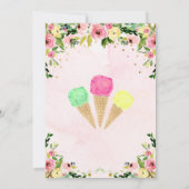 Ice Cream Verjaardag Zomer zwembadfeest Kaart (Achterkant)