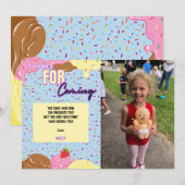 Ice Cream Verjaardagsfeestfoto Dank u kaart (Voorkant / Achterkant)