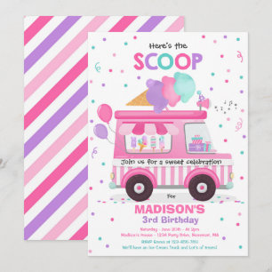 Ice Cream verjaardagsfeestje Ice Cream Truck Verja Kaart