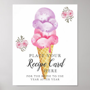 Ice Cream Verlaat hier Ontvangingskaart Poster