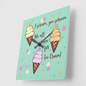 Ice Cream Vierkante Klok (Hoek)