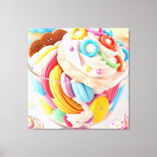 Ice Cream Vijf Canvas Afdruk (Voorkant)