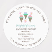 Ice Cream Voedsel Etiketten Labels (Design 2)