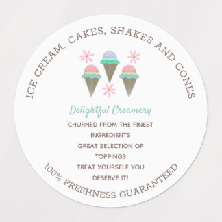 Ice Cream Voedsel Etiketten Labels