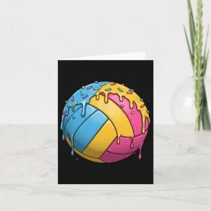 Ice Cream Volleybal Druppel met kleurrijke strooie Kaart