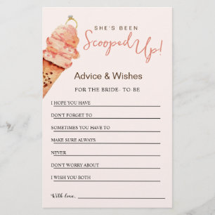 Ice Cream Vrijgezellenfeest Advice & Wishes card