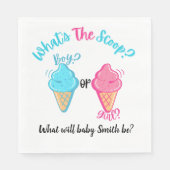 Ice Cream Wat is de Scoop Gender Reveal Servet (Voorkant)