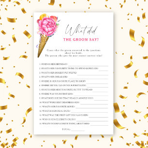 Ice cream - Wat zei de bruidegom bruidsspel