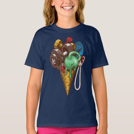 Ice Cream Workout T-Shirt (Voorkant)